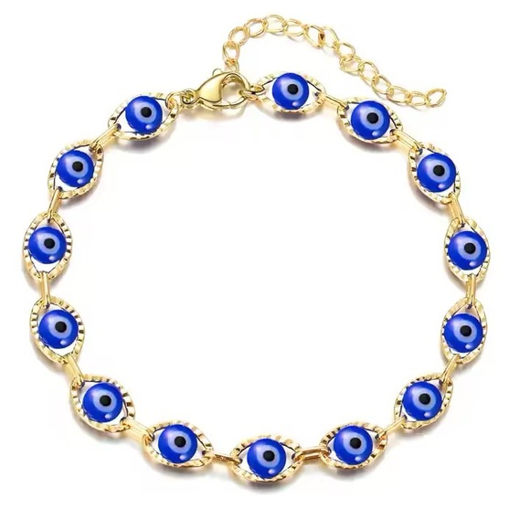 ❗️18K Gold Plated Evil Eye Bracelet - Picture 1 of 1